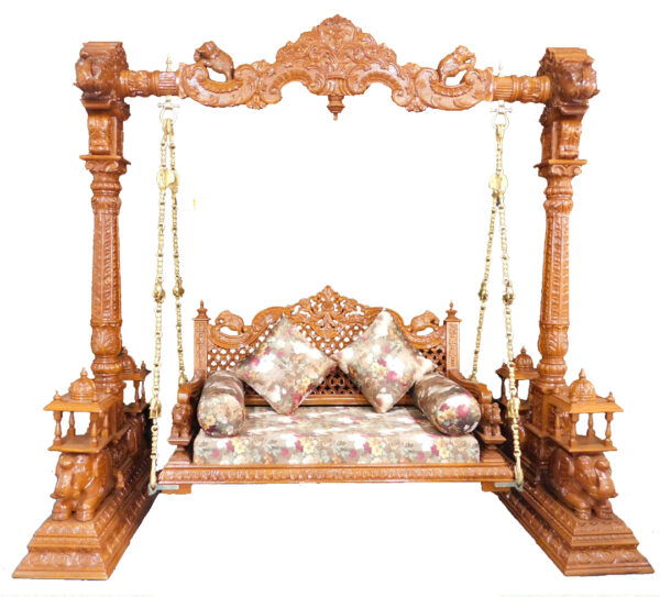 Antique Design Wooden Swing Jhula for Living Room