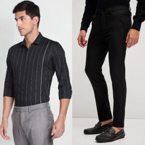 Gizza Cotten Shirt And Pent Black